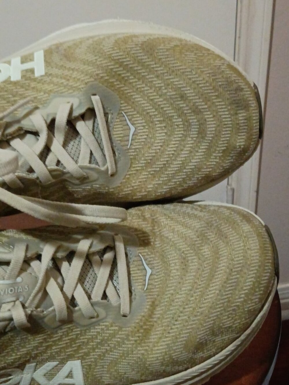 Hoka One Gaviota 5 Athletic Running Shoe Barley Oat Milk Green Men's Size 11 D - Picture 14 of 14